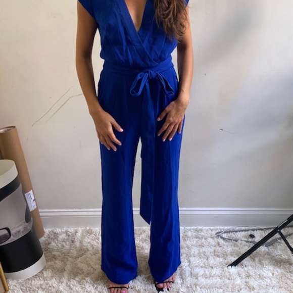 Diane Von Furstenberg Pants - Blue Jumpsuit